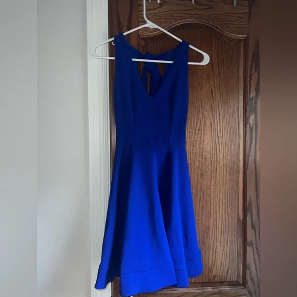 dillards royal blue dress Floral Printed Chiffon Long Sleeve Gown 2 / Sky Blue/Multi main image 0